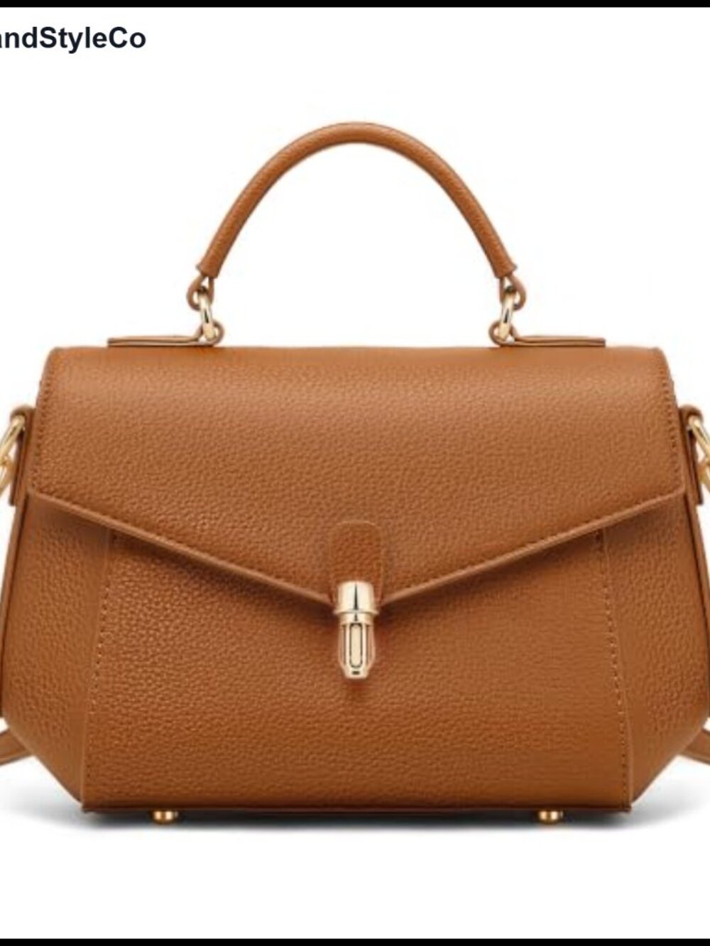 Vegan Leather Small Crossbody Satchel Top Handle Handbag